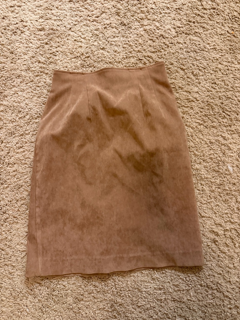 Women's Brown Suede Pencil Skirt